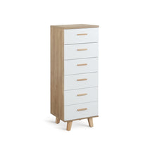 Load image into Gallery viewer, 23149-alton-slim-tallboy-6-drawers-white_2_c79c8461-5c25-4e0b-80c7-0c3ef28e331e