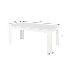 Load image into Gallery viewer, Azar Dining Table Rectangle 180 x 90cm - White