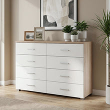 Load image into Gallery viewer, Garrett Lowboy 8 Drawer Chest Dresser - Oak
