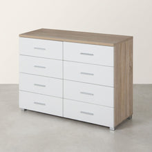 Load image into Gallery viewer, Garrett Lowboy 8 Drawer Chest Dresser - Oak
