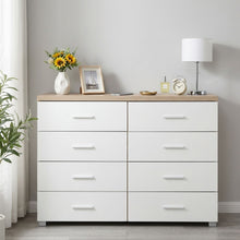Load image into Gallery viewer, Garrett Lowboy 8 Drawer Chest Dresser - Oak