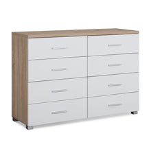 Load image into Gallery viewer, Garrett Lowboy 8 Drawer Chest Dresser - Oak