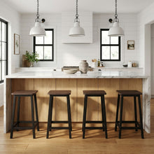 Load image into Gallery viewer, Ian Metal Bar Stool - Rustic Brown + Black
