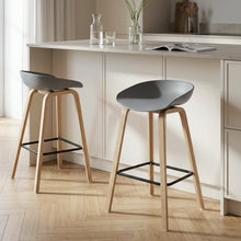 Load image into Gallery viewer, 22628-kai-bar-stool-metal-barstool-75cm-grey-26011310
