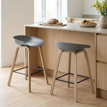 Load image into Gallery viewer, 24233-kai-bar-stool-metal-barstool-65cm-grey-26011310