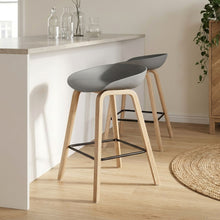 Load image into Gallery viewer, 24233-kai-bar-stool-metal-barstool-65cm-grey-26011311