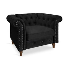 Load image into Gallery viewer, Chesley Velvet Occasional Chair - Black