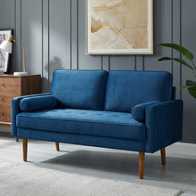 Load image into Gallery viewer, Alaina Velvet 2 Seater Sofa - Blue