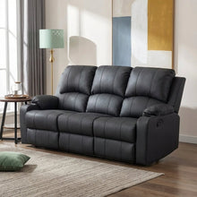 Load image into Gallery viewer, Marton Manual 3 Seater Recliner Sofa - Black