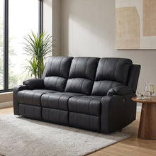 Load image into Gallery viewer, Marton Electric 3 Seater Recliner Sofa - Black