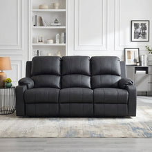 Load image into Gallery viewer, Marton Electric 3 Seater Recliner Sofa - Black