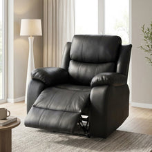 Load image into Gallery viewer, re-23153-A-Wilson-Manual-1-Seater-Recliner-Sofa-Black-1
