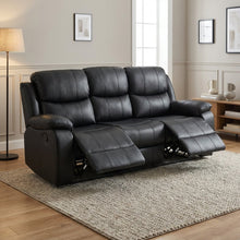 Load image into Gallery viewer, re-23153-C-Wilson-Manual-3-Seater-Recliner-Sofa-Black-3