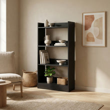 Load image into Gallery viewer, Bulls 60cm 4 Tier Bookshelf - Black