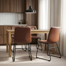 Load image into Gallery viewer, Grayson PU Leather Dining Chair - Set of 2 - Brown