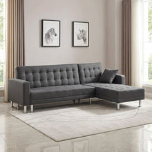 Load image into Gallery viewer, Colorado 3 Seater Sofa Bed Futon with Chaise - Dark Grey