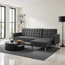 Load image into Gallery viewer, Colorado 3 Seater Sofa Bed Futon with Chaise - Dark Grey