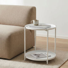 Load image into Gallery viewer, 23927-zen-round-coffee-table-with-shelf-white-2601144