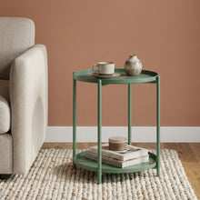 Load image into Gallery viewer, 23928-zen-round-coffee-table-with-shelf-green-2601152
