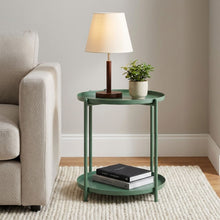 Load image into Gallery viewer, 23928-zen-round-coffee-table-with-shelf-green-2601156