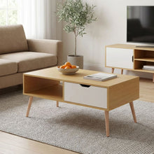 Load image into Gallery viewer, Riley Wooden Coffee Table - Maple + White