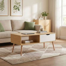 Load image into Gallery viewer, Riley Wooden Coffee Table - Maple + White
