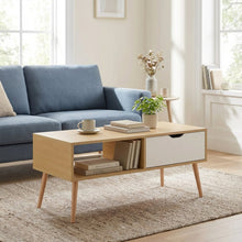 Load image into Gallery viewer, Riley Wooden Coffee Table - Maple + White