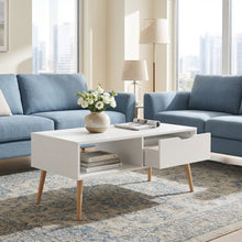 Load image into Gallery viewer, Riley Wooden Coffee Table - White