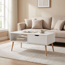 Load image into Gallery viewer, Riley Wooden Coffee Table - White