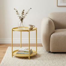 Load image into Gallery viewer, 23929-zen-round-coffee-table-with-shelf-yellow-2601154