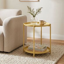 Load image into Gallery viewer, 23929-zen-round-coffee-table-with-shelf-yellow-2601151