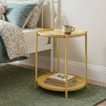 Load image into Gallery viewer, 23929-zen-round-coffee-table-with-shelf-yellow-2601155