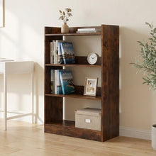Load image into Gallery viewer, Bulls 80cm 4 Tier Bookshelf - Rustic Brown