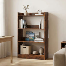 Load image into Gallery viewer, Bulls 80cm 4 Tier Bookshelf - Rustic Brown