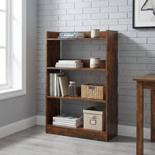 Load image into Gallery viewer, Bulls 80cm 4 Tier Bookshelf - Rustic Brown