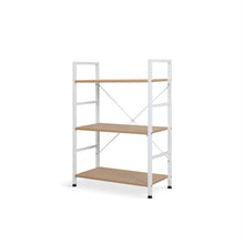 Load image into Gallery viewer, Hikuai 3 Tier Bookshelf - Natural + White
