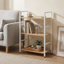 Load image into Gallery viewer, Hikuai 3 Tier Bookshelf - Natural + White
