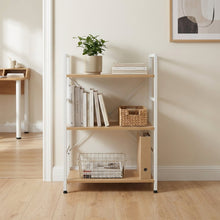Load image into Gallery viewer, Hikuai 3 Tier Bookshelf - Natural + White