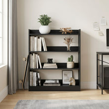 Load image into Gallery viewer, Bulls 100cm 4 Tier Bookshelf - Black