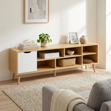 Load image into Gallery viewer, Como 1.4M Entertainment Unit - Maple + White