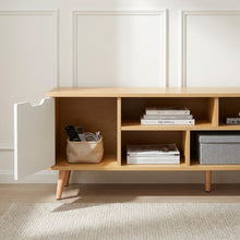 Load image into Gallery viewer, Como 1.4M Entertainment Unit - Maple + White