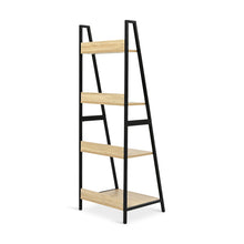 Load image into Gallery viewer, Trestle 4 Tier Ladder Storage Shelf - Oak