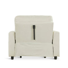 Load image into Gallery viewer, Mist 1 Seater Sofa Bed With Cup Holder And Side Tray - Cream