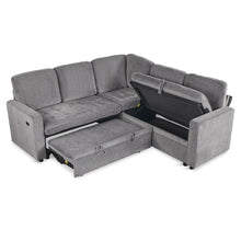 Load image into Gallery viewer, Haven L-Shaped Sofa Bed with Storage - Dark Grey