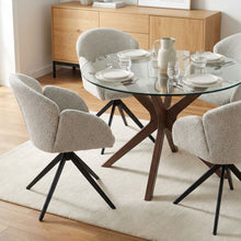 Load image into Gallery viewer, 23819-carmen-swivel-dining-chairs-set-of-2-silver-grey-2601163