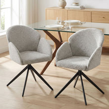 Load image into Gallery viewer, 23819-carmen-swivel-dining-chairs-set-of-2-silver-grey-2601164
