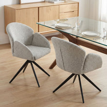 Load image into Gallery viewer, 23819-carmen-swivel-dining-chairs-set-of-2-silver-grey-2601166