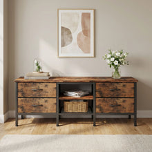 Load image into Gallery viewer, Cavalla 1.4m Entertainment Unit with Drawers - Rustic Brown