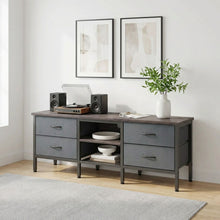 Load image into Gallery viewer, Cavalla 1.4m Entertainment Unit with Drawers - Grey Oak + Grey