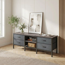Load image into Gallery viewer, Cavalla 1.4m Entertainment Unit with Drawers - Grey Oak + Grey